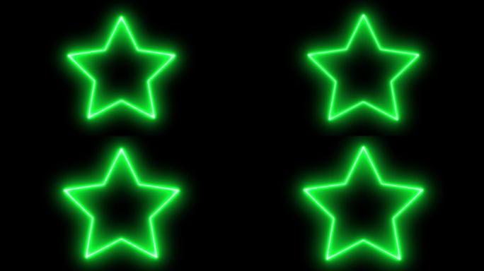 绿星霓虹灯发光动画运动图形