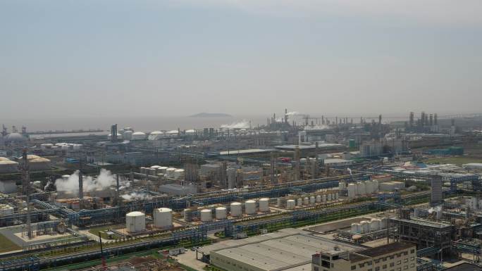4K原素材-航拍上海化学工业区