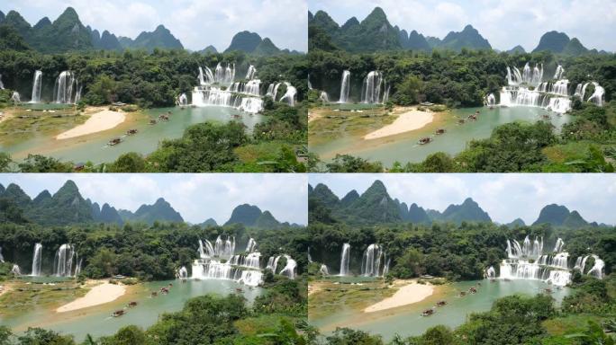 中国的德天瀑布中国的德天瀑布绿水青山旅游