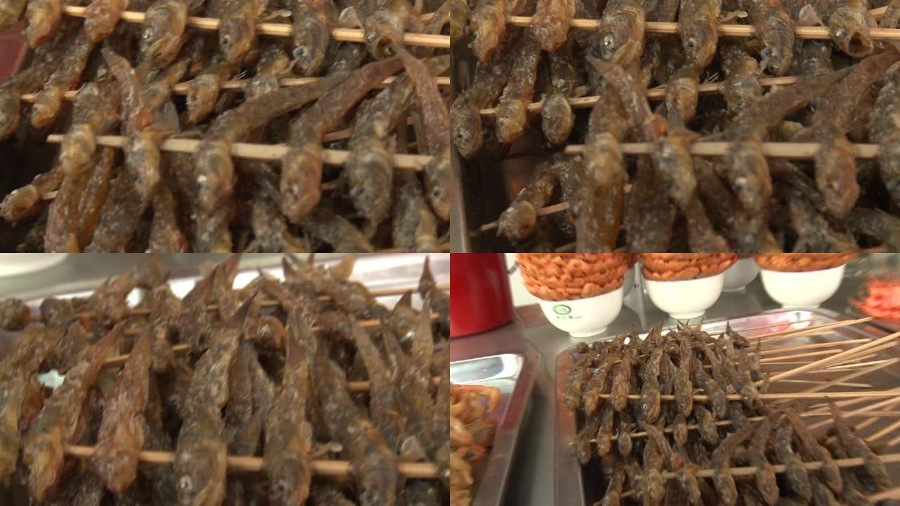 烤鱼串在中国。