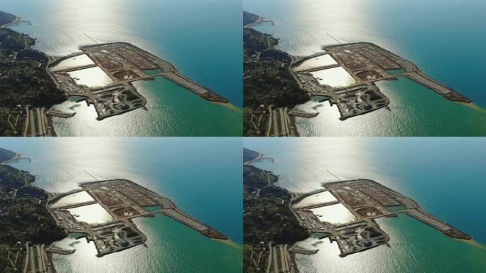 从海上创造机场土地: 填海造地