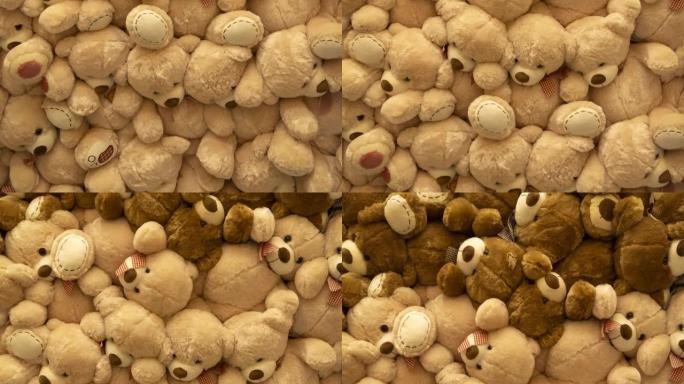 一堆熊玩具
