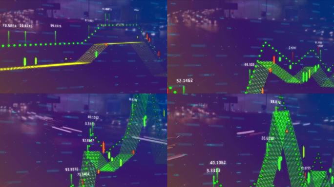 高速公路上的图形和统计动画