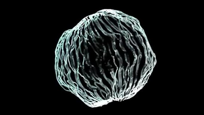 数字音频均衡器，4k简单均衡器循环，4k数字波均衡器蓝色背景，频闪灯，垂直线，球形式的移动线