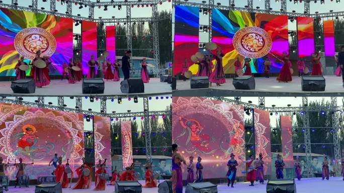 新疆 --莎车大馕城夜市歌舞表演