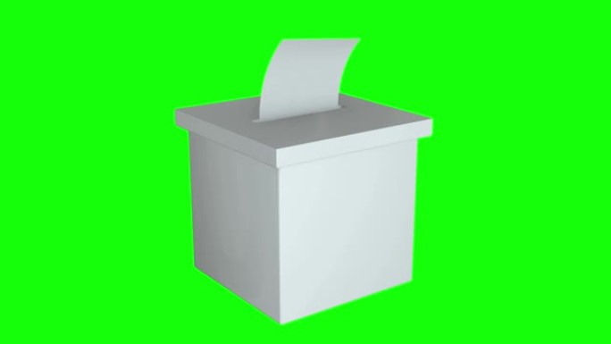空白选举框投票活动。投票概念3d渲染