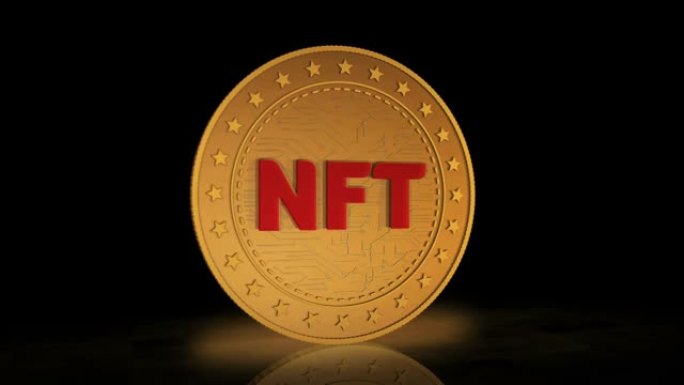 NFT加密艺术金币3d