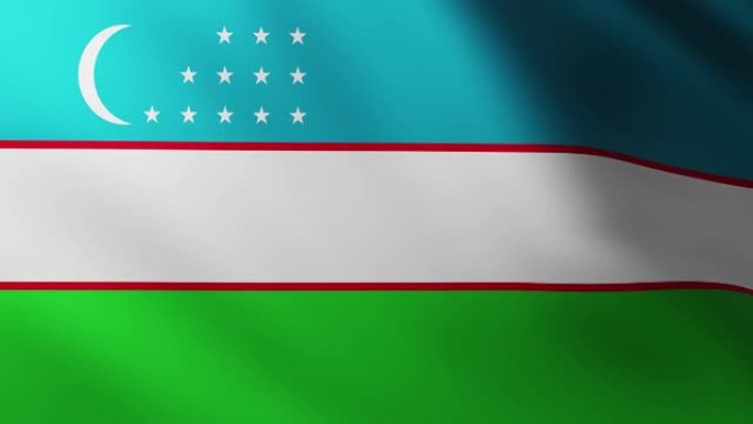 大旗帜的乌兹别克斯坦全屏背景