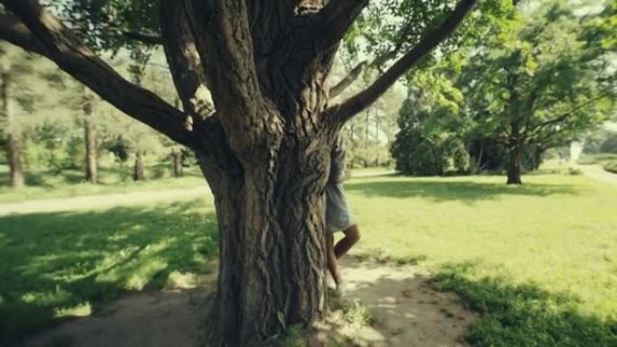 美丽的非洲，美国年轻女孩站在夏天阳光明媚的大树下看书