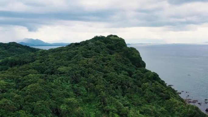 福冈县福津市津崎岬的福津市景。