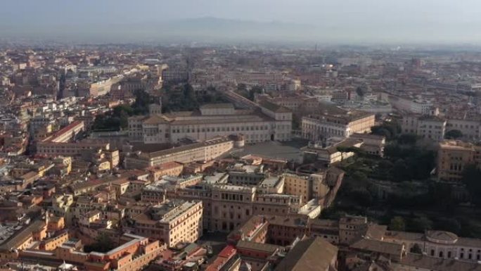 意大利罗马奎里纳尔宫的无人机景观