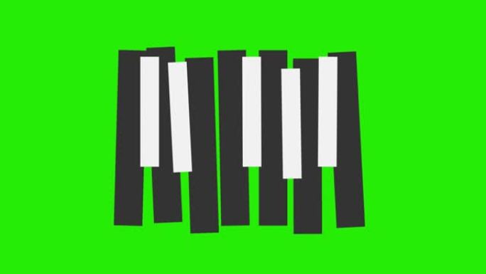 黑线大钢琴图标绿屏