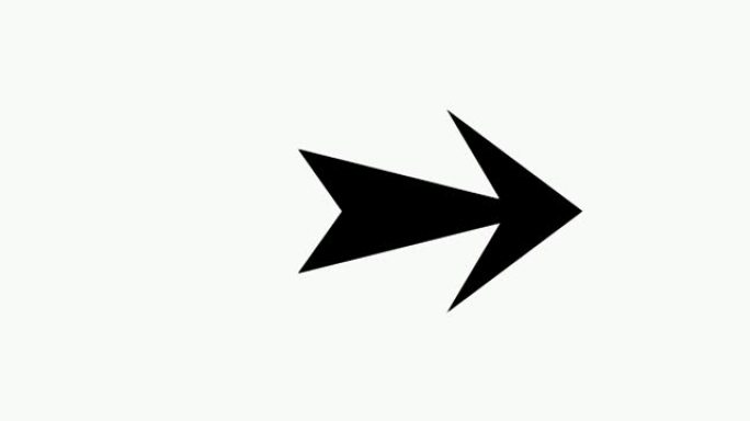箭头标志。滑动图标视频动画。箭头移动弹跳