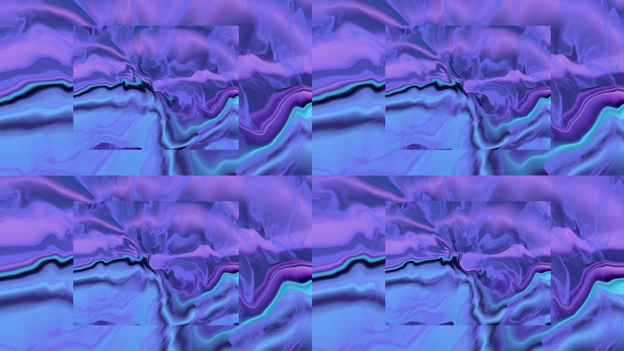 紫罗兰色流动的液波抽象运动模糊背景。