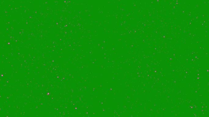星星在绿屏背景动画上闪耀效果。闪烁节日或节日装饰。圣诞红星辉光4k动画。色度键无缝循环。流星