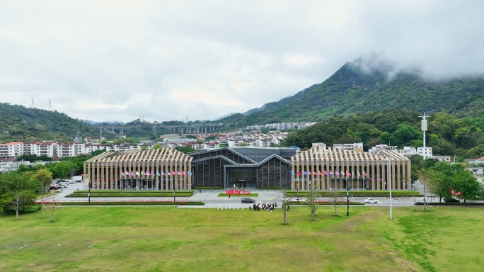 4K航拍从化世界生态设计小镇会议中心会址