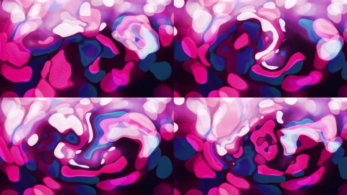 彩色流动液体纹理效果背景的数字动画