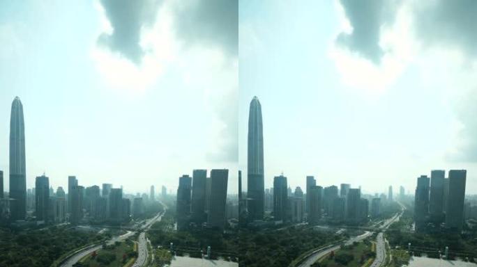 深圳城市景观竖版竖屏大景全景地标