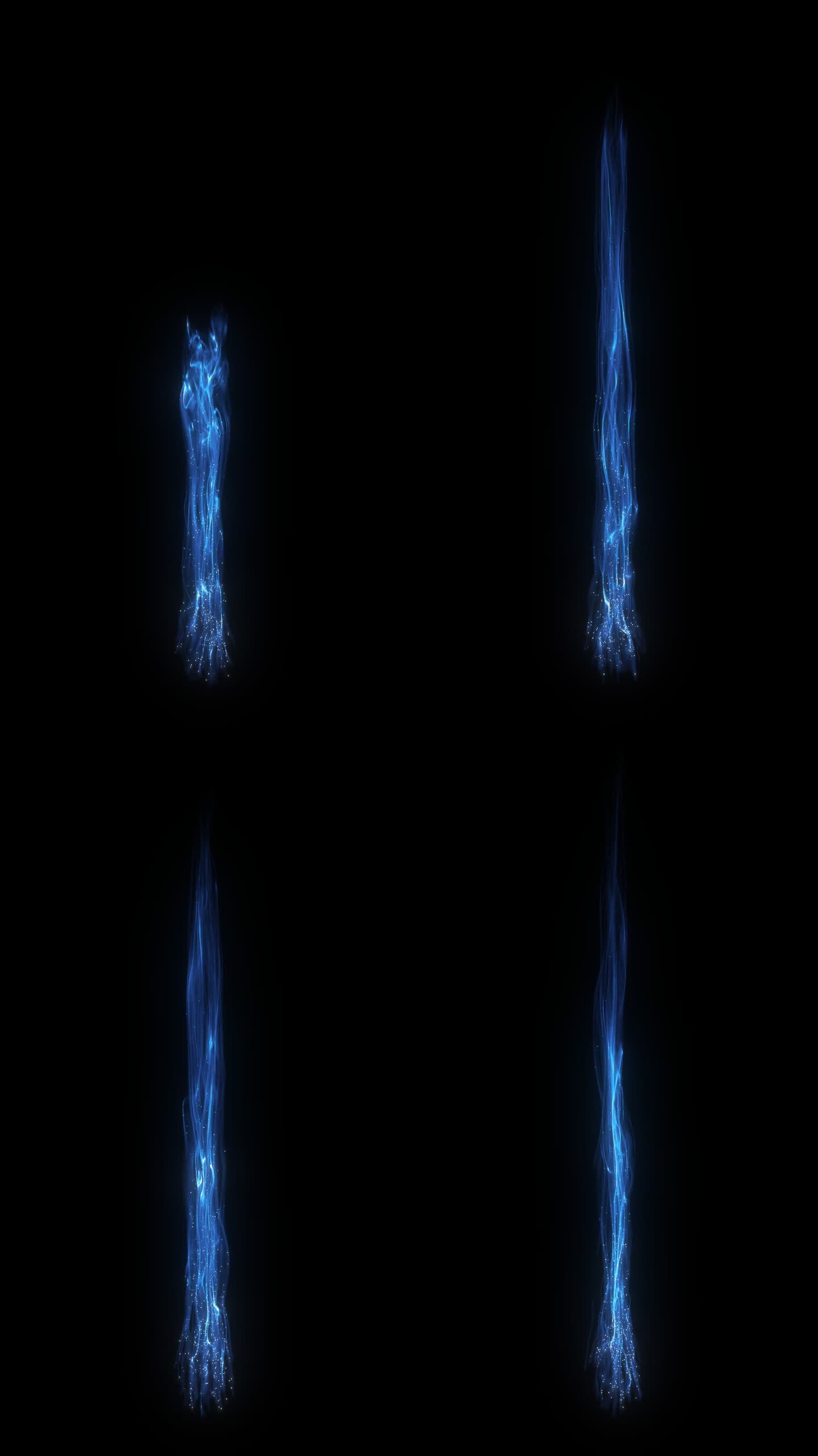 蓝色魔法粒子能量光柱带通道