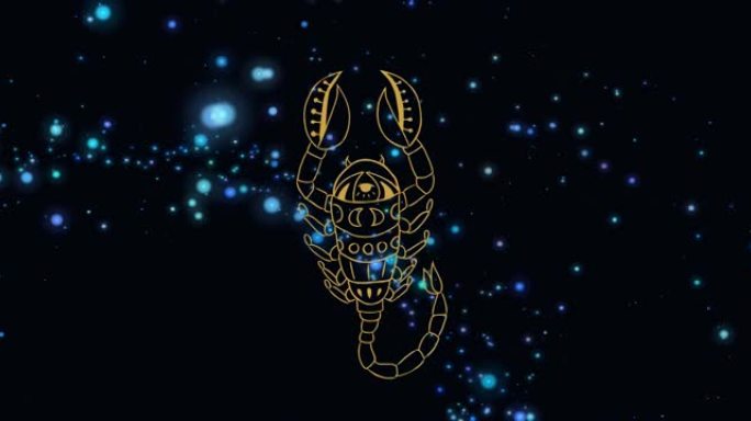 星光灿烂的夜空上的天蝎座星座组成