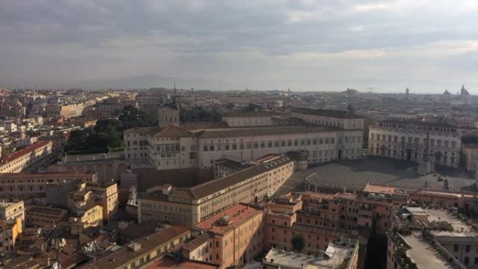 意大利罗马奎里纳尔宫的鸟瞰图