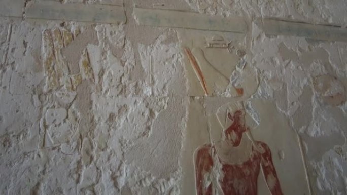 埃及哈特谢普苏特太平间壁画彩绘象形文字