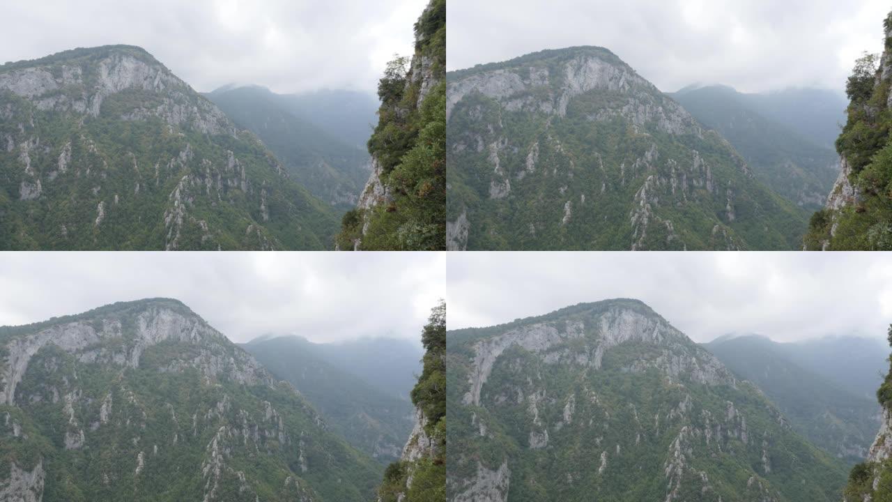 希腊奥林巴斯山坡上的慢速平底锅4k镜头