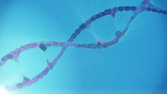 DNA序列。旋转3D立体空间模拟
