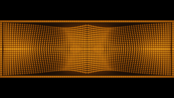 【裸眼3D】黑金方块曲线起伏艺术矩阵空间