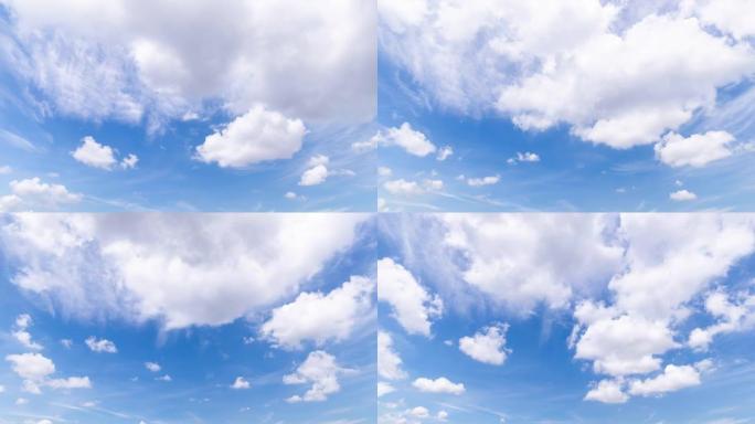 延时全景美丽，清晰的蓝天背景，云彩背景。