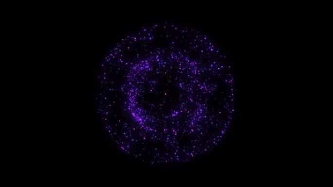Alpha通道上的紫色粒子爆炸 (Prores 4444 Alpha)