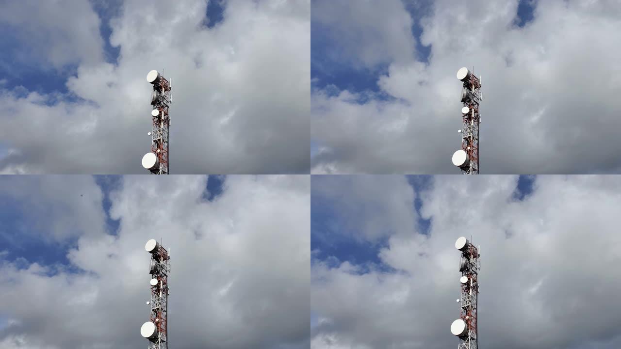 电话广播通讯天线塔，电磁波污染