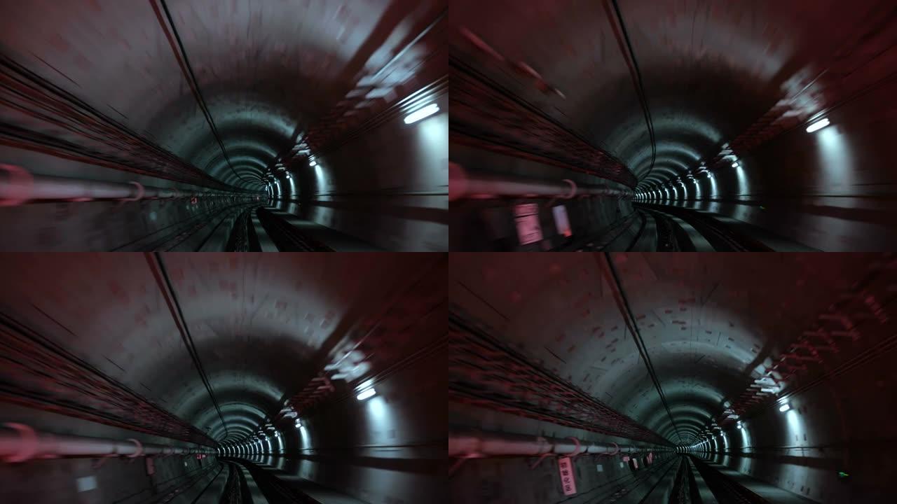 铁路隧道中的运动穿越隧道隧道穿梭机