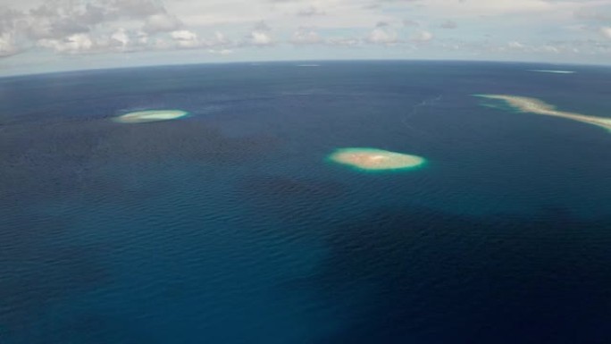 马尔代夫群岛无人机的鸟瞰图