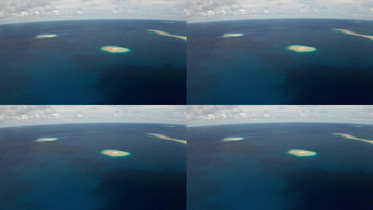 马尔代夫群岛无人机的鸟瞰图