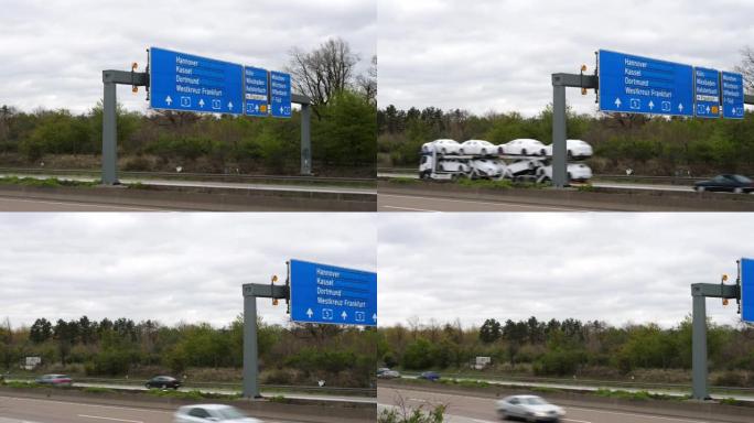 法兰克福机场附近的德国A5高速公路交通密集。