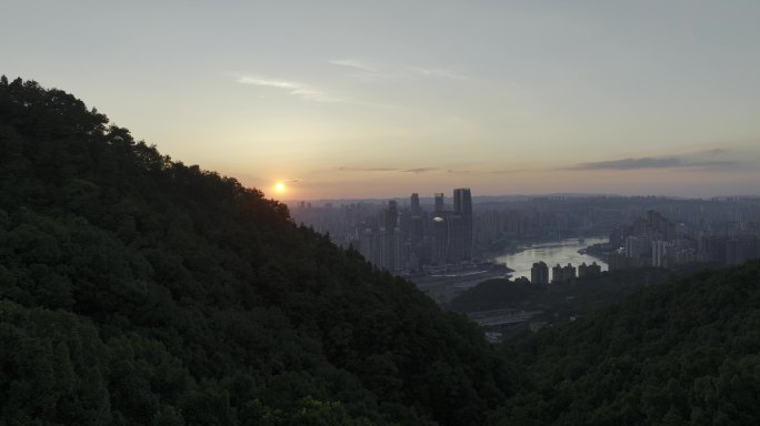 【御3】从南山鸟瞰重庆夕阳