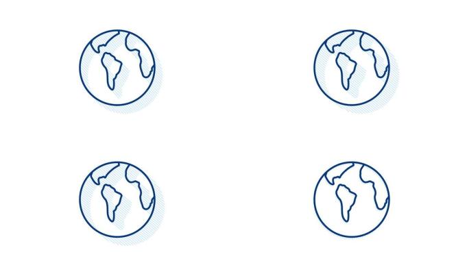 集生态、自然。太阳能发电。拯救星球。运动图形。