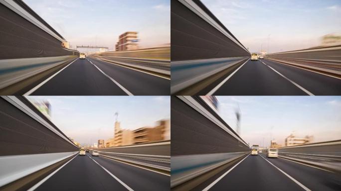 大阪延时行驶时的道路视图