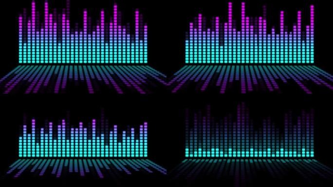 彩色音频均衡器的移动条