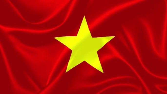 越南在4k运动镜头上挥舞着国旗。