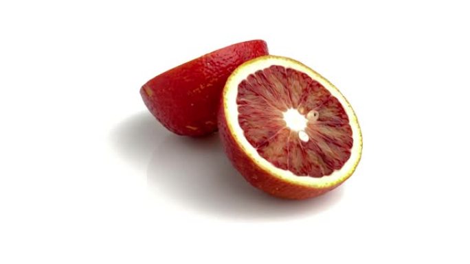 切成薄片的血橙水果