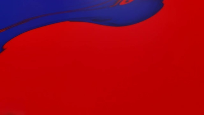 红色和蓝色液体艺术流动抽象