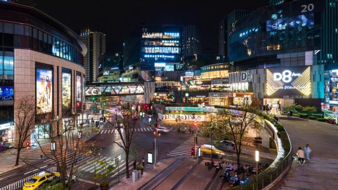 重庆龙湖时代天街夜景延时