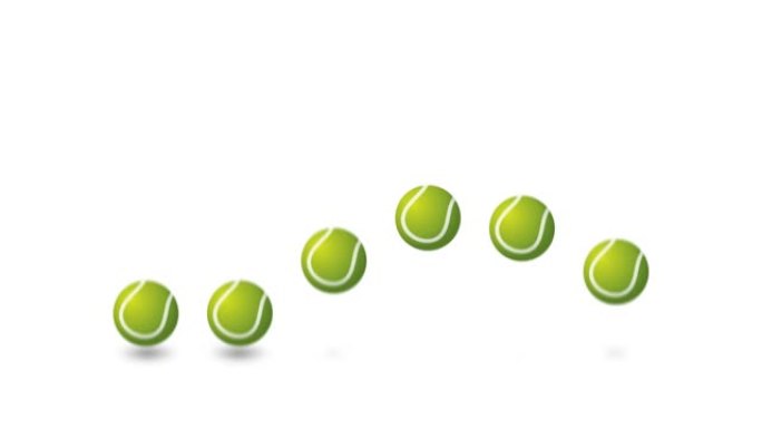 跳跃网球。网球运动加载进度条插图运动设计动画。带阿尔法哑光频道的4k运动视频动画