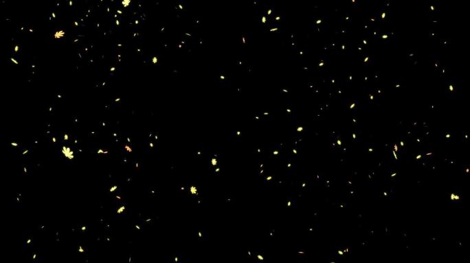 黄色宇宙坠落粒子运动图形