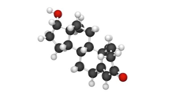睾酮 (C19H28O2)。无缝循环。