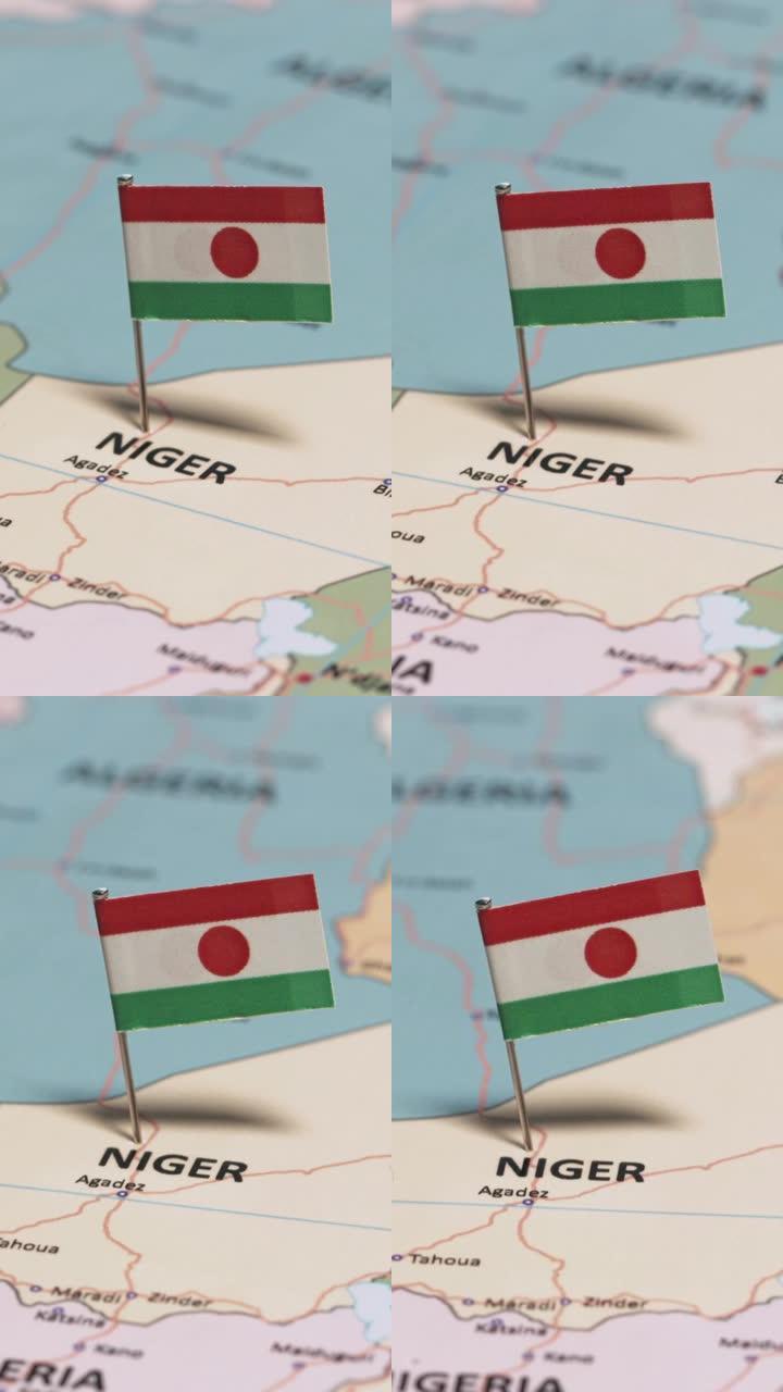 带有国旗垂直视频的尼日尔