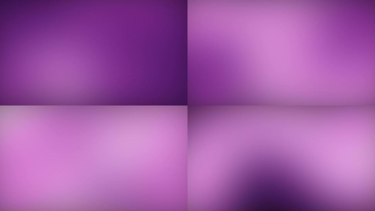 抽象渐变紫光移动模糊背景。4k无缝循环紫色光泄漏流动运动抽象模糊艺术背景。环境平面设计、过渡、背景、