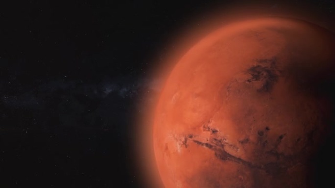太空中的4K 3D火星，从太空到火星的美景